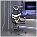 Sedia da Gaming Girevole Nero e Bianco in Similpelle - Foto miniatura 2