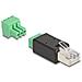 66607 adattatore per inversione del genere dei cavi RJ45 3 pin terminal block Nero, Verde - Foto miniatura 1