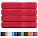 Asciugamani 4 Pz Rossi 100x200 Cm 360 G/m 100% Cotone - Foto miniatura 2