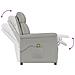Poltrona Massaggiante  Grigio Chiaro in Tessuto Microfibra - Foto miniatura 8