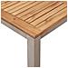 Set da Pranzo Giardino  5 Pezzi in Legno Massello di Acacia, Tavolo da Pranzo Esterno  150x90x75 cm in Legno Massello di Acacia, Sedie da Giardino impilabili  4 pz in Legno Massello di Acacia e Metallo - Foto miniatura 9