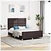 Struttura Letto Marrone Scuro 140x190 cm Tessuto - Foto miniatura 2