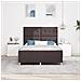 Struttura Letto Marrone Scuro 140x190 cm Tessuto - Foto miniatura 5