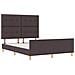 Struttura Letto Marrone Scuro 140x190 cm Tessuto - Foto miniatura 6