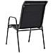 Sedie Da Giardino Impilabili 2 Pz In Acciaio E Textilene Nere - Foto miniatura 5