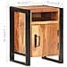 Comodino 40x35x55cm In Legno Massello Di Acacia - Foto miniatura 5
