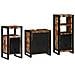 Set di mobili per il bagno 3 pcs Legno massello riciclato - Foto miniatura 1