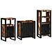 Set di mobili per il bagno 3 pcs Legno massello riciclato - Foto miniatura 2