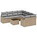Set Divano da Giardino 9 pcs Beige e grigio 55 x 55 x 37 cm - Foto miniatura 1