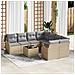 Set Divano da Giardino 9 pcs Beige e grigio 55 x 55 x 37 cm - Foto miniatura 2