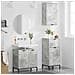 Set di mobili per il bagno con cassetto 3 pcs Grigio cemento - Foto miniatura 4