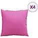 Cuscini da lanciare 4 pcs Rosa 60 x 60 cm Tessuto - Foto miniatura 3
