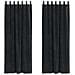 Tende con tende 2 pcs Nero 140 x 245 cm Velluto - Foto miniatura 1