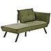 Chaise Longue Versione Destra Rocamadour Tessuto Verde - Foto miniatura 3