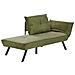 Chaise Longue Versione Destra Rocamadour Tessuto Verde - Foto miniatura 4