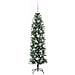 Albero di Natale Artificiale Sottile Verde e Bianco 150 cm - Foto miniatura 4