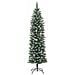 Albero di Natale Artificiale Sottile Verde e Bianco 150 cm - Foto miniatura 5