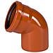 Curva Scarico Dn 110  67 Gradi In Pvc Per Fognatura - Foto miniatura 1