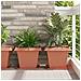 Vaso quadrato per fiori 24 pcs Rosso Mattone 38 x 38 x 30 cm - Foto miniatura 2