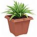 Vaso quadrato per fiori 24 pcs Rosso Mattone 38 x 38 x 30 cm - Foto miniatura 3