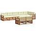Set di divani da esterno con cuscino 8 pcs Naturale e Crema - Foto miniatura 1