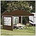 Tenda per feste a pop-up 288 x 288 x 245 cm Tortora - Foto miniatura 2