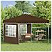 Tenda per feste a pop-up 288 x 288 x 245 cm Tortora - Foto miniatura 3