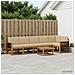 Set di divani da esterno 7 pcs Naturale e Beige Poliestere - Foto miniatura 2