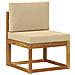 Set di divani da esterno 7 pcs Naturale e Beige Poliestere - Foto miniatura 3