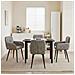 Sedie da pranzo 4 pcs Pelle Scamosciata Sintetica Grigio Chiaro - Foto miniatura 2