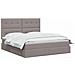 Letto con contenitore e materasso Tortora 160 x 200 cm Tessuto - Foto miniatura 3