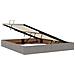 Letto con contenitore e materasso Tortora 160 x 200 cm Tessuto - Foto miniatura 5