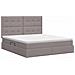 Letto con contenitore e materasso Tortora 160 x 200 cm Tessuto - Foto miniatura 8