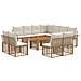 Set Divano da Giardino 12 pz Naturale e Bianco Crema polyrattan - Foto miniatura 1