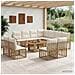 Set Divano da Giardino 12 pz Naturale e Bianco Crema polyrattan - Foto miniatura 10
