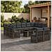 Set Divano da Giardino 13 pz Grigio polyrattan - Foto miniatura 9
