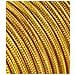 Cavo Elettrico Tondo Rivestito In Tessuto Colorato Oro 50 Metri 2x0,75 Rotondo Per Lampadari, Lampade, Abat Jour, Design. Made In Italy! - Foto miniatura 1