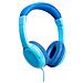 KidsBeat - Cuffie per Bambini con Filo Colore Blu + 10 Sticker 3D  - Foto miniatura 1