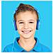 KidsBeat - Cuffie per Bambini con Filo Colore Blu + 10 Sticker 3D  - Foto miniatura 3