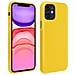 Cover Silicone Apple Iphone 11 Semi-rigida Opaca Finitura Soft Touch Giallo - Foto miniatura 1