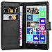 Custodia Compatibile Con Nokia Lumia 929 / 930 In Nero Carbone - Coperchio Protettiva Con Chiusura Magnetica, Funzione Stand E Tasca Per Le Carte - Foto miniatura 2