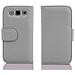 Custodia Compatibile Con Huawei Ascend G525 / G520 In Magnesio Bianco - Coperchio Protettivo In Ecopelle Testurizzata E Tasca Per Carte Di Credito - Foto miniatura 3