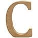 Mdf Lettera""c, Marrone, 13 x 2 cm - Foto miniatura 1