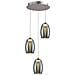 Sospensione A Soffitto A Goccia A Grappolo In Cristallo Integrato A 3 Luci A Led Cromata - Foto miniatura 6