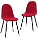 Sedie Da Pranzo 2 Pz Rosso Vino In Velluto - Foto miniatura 1