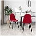 Sedie Da Pranzo 2 Pz Rosso Vino In Velluto - Foto miniatura 3
