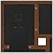 Cornice Multipla Per 4 Foto 10x15cm Marrone Scuro In Mdf - Foto miniatura 3
