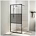 Parete Per Doccia Walk-in Vetro Trasparente Esg 80x195 Cm Nera - Foto miniatura 1