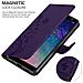 Custodia Compatibile Con Samsung Galaxy A6 2018 In Lilla Scuro Fiore - Coperchio Protettivo In Design Floreale Con Chiusura Magnetica, Funzione Stand E Slot Per Carte - Foto miniatura 5