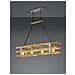 Khan Sospensione Legno E Metallo Anticato Rettangolare 4 Luci L. 100cm - Foto miniatura 1
